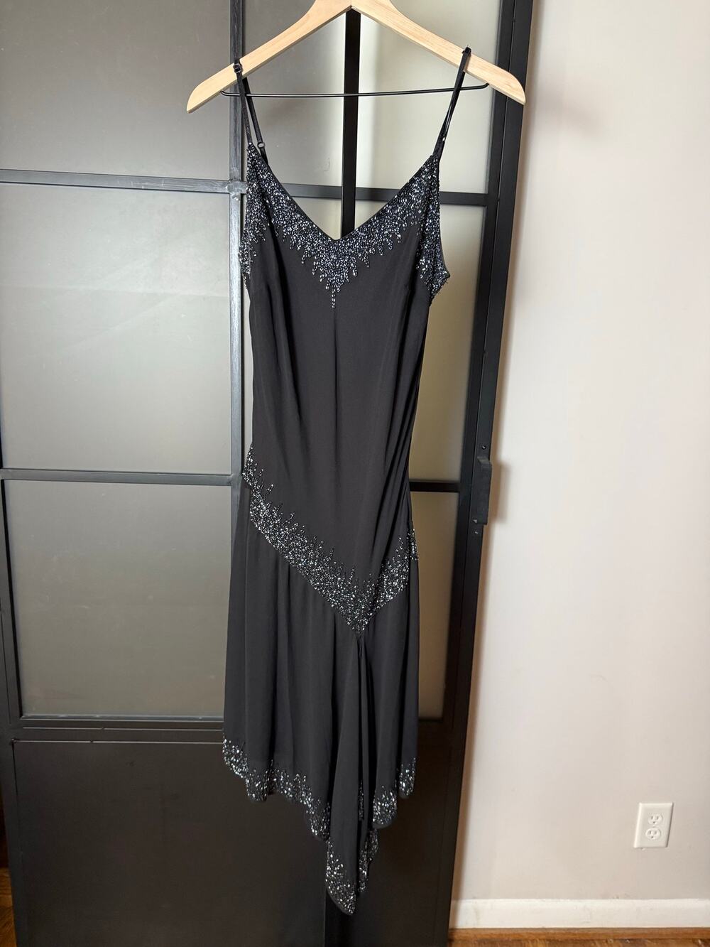 Vintage 90s Y2K JKARA New York Beaded Cocktail Dress Size 10